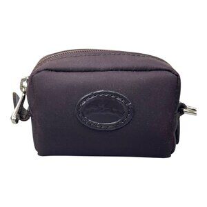 Vintage Longchamp Paris Small Black Nylon Makeup Cosmetic Shaving Men Bag READ